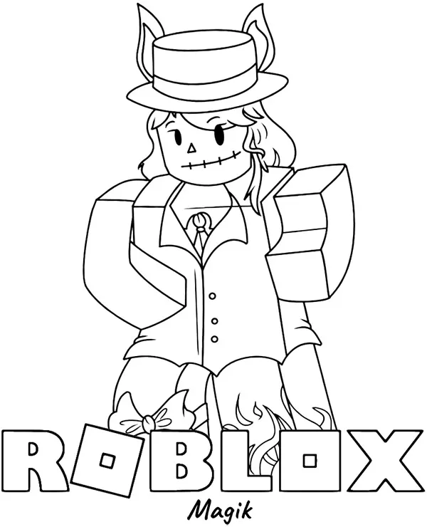 kolorowanka roblox magik