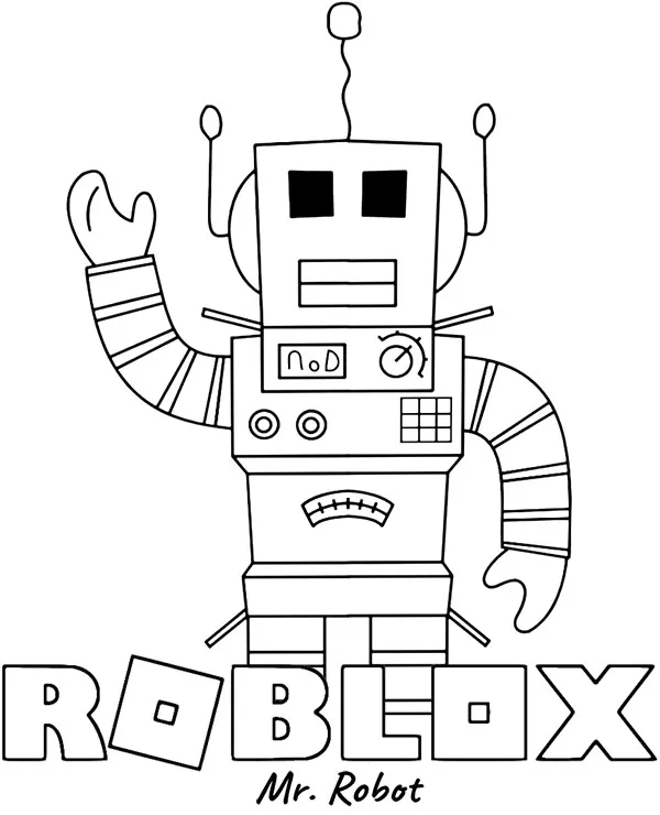 kolorowanka roblox mr robot