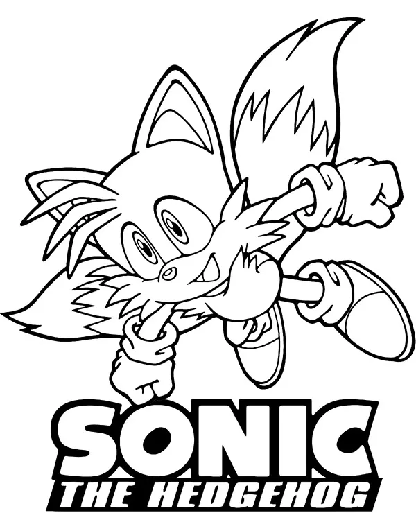 kolorowanka sonic tails