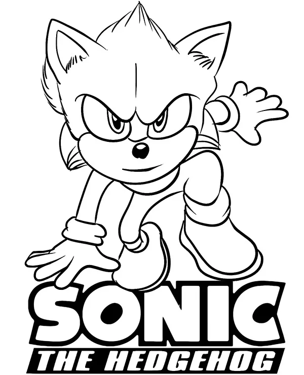 kolorowanka sonic the hedgehog