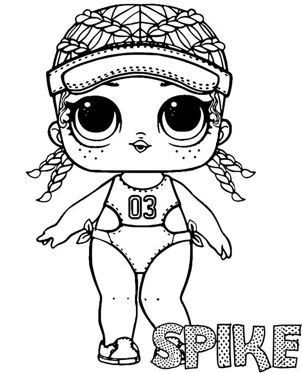 kolorowanka spike doll lalka lol surprise