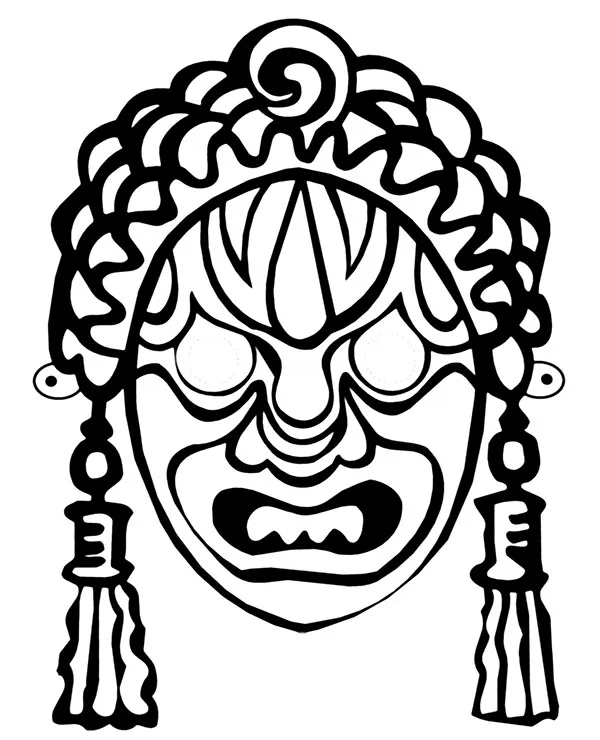kolorowanka tatuaz hawajska szamanka