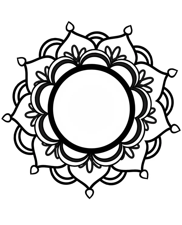 kolorowanka tatuaz kwiat