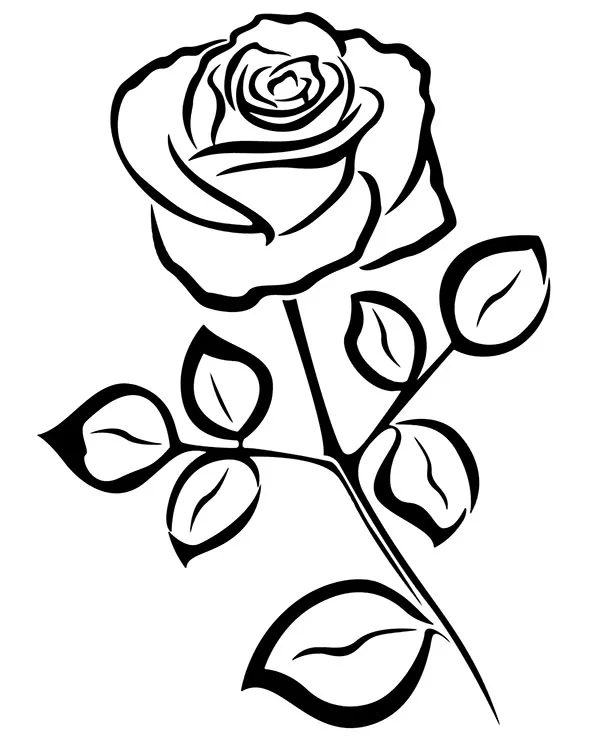 kolorowanka tatuaz roza