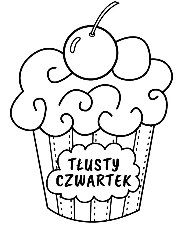 kolorowanka tlusty czwartek deser