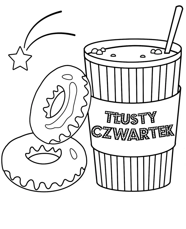 kolorowanka tlusty czwartek zestaw