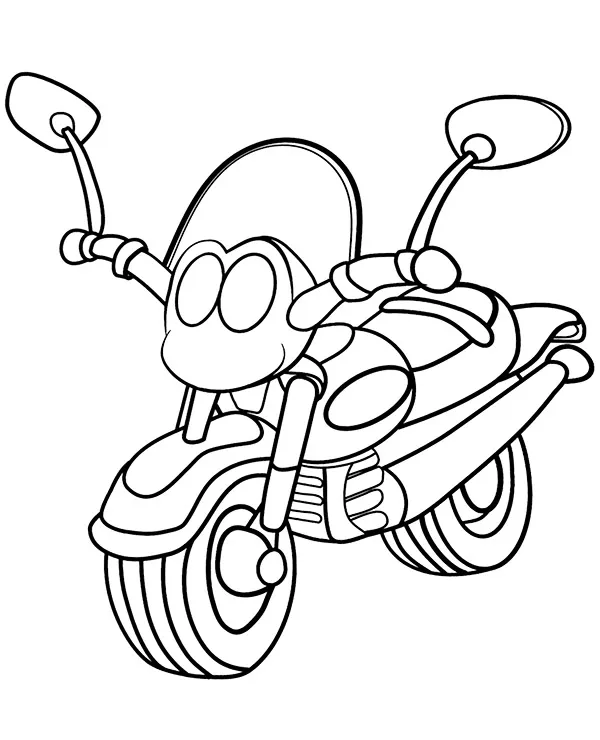 kolorowanka z motorem