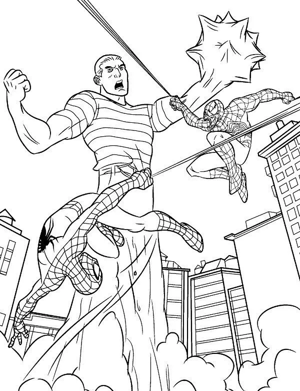 kolorowanki do wydruku spider man