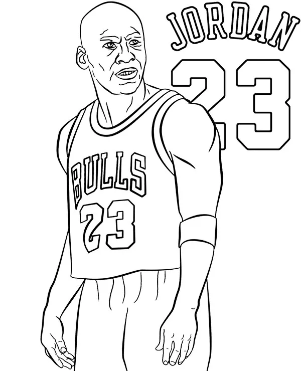 koszykarz michael jordan kolorowanka
