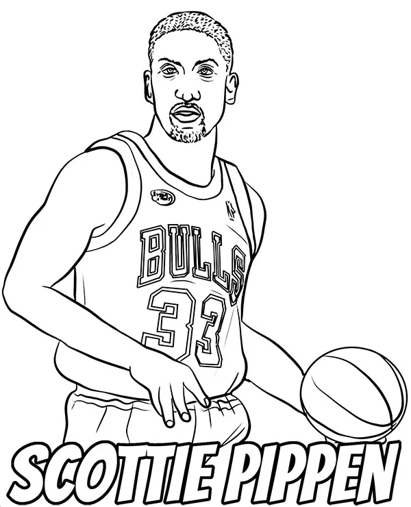 koszykarz scottie pippen kolorowanka