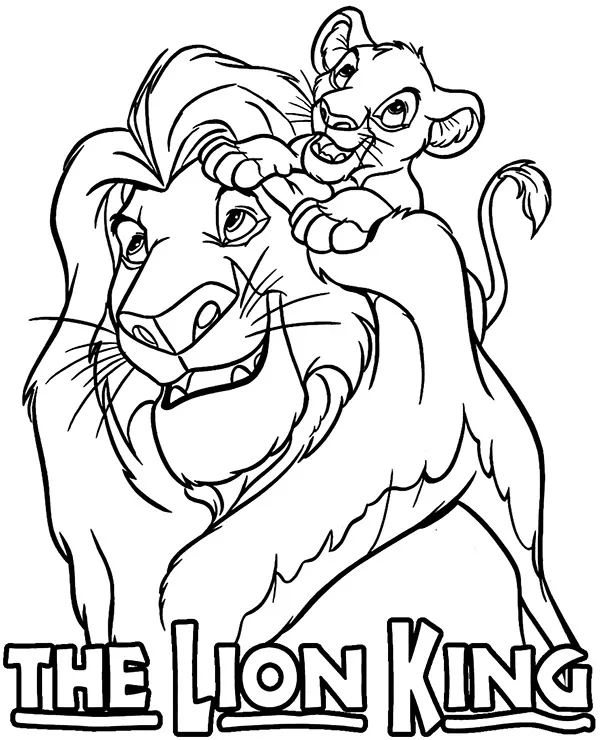 krol lew kolorowanka simba i mufasa