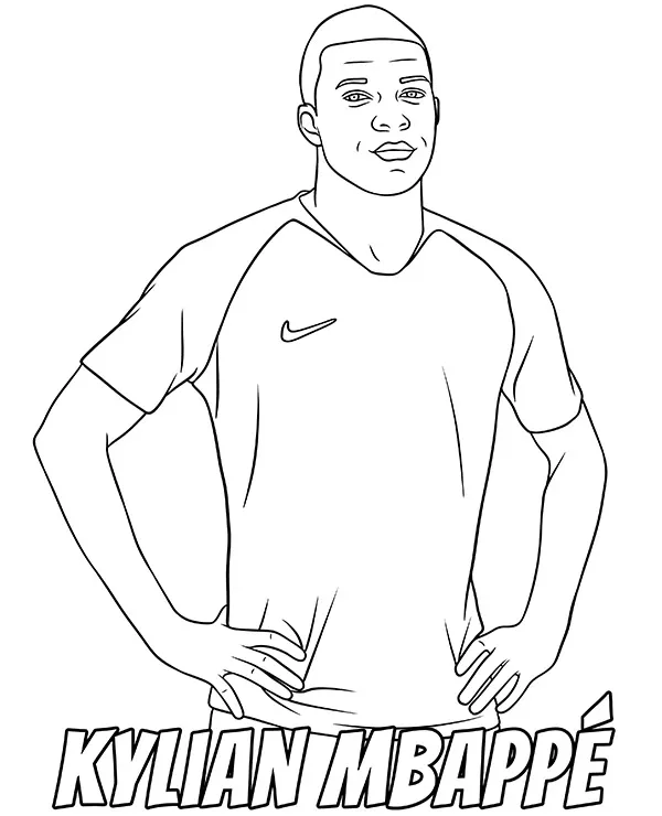 kylian mbappe kolorowanka psg