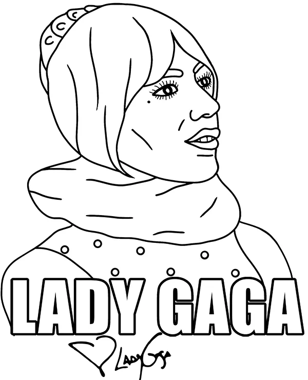 lady gaga kolorowanka