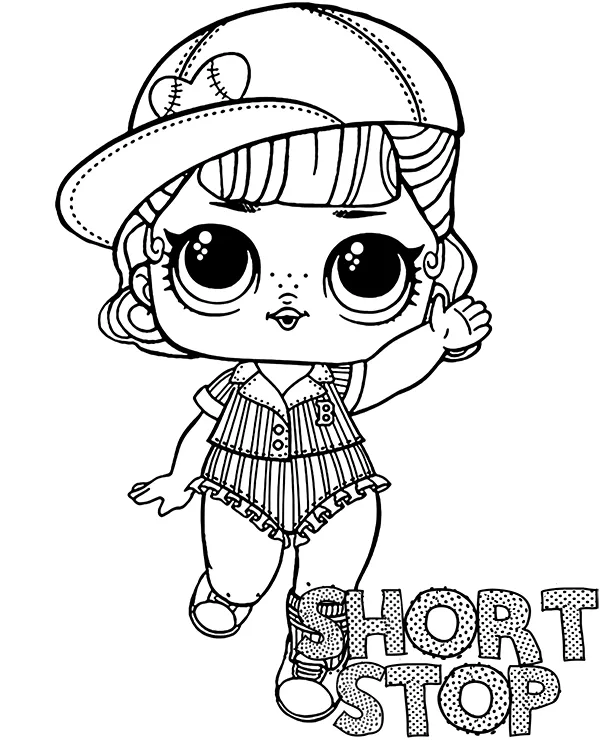 laleczka short stop lol surprise kolorowanka