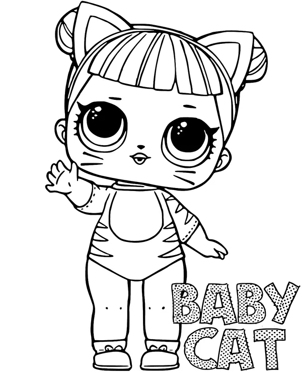 lalka baby cat kolorowanka lol surprise