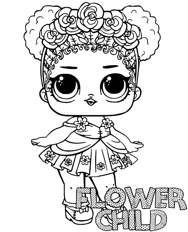 lalka flower child kolorowanka lol surprise