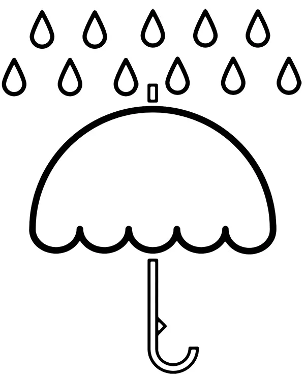 latwa kolorowanka parasol