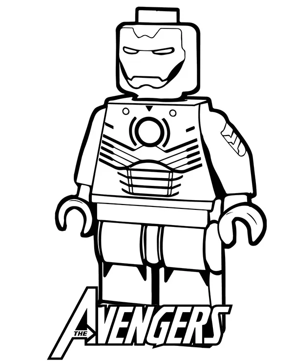 lego avengers iron man kolorowanka