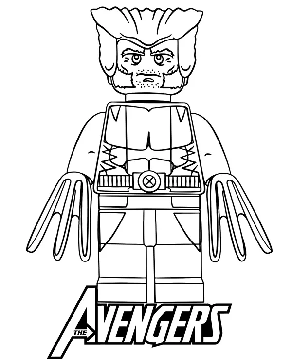 lego avengers wolverine kolorowanka