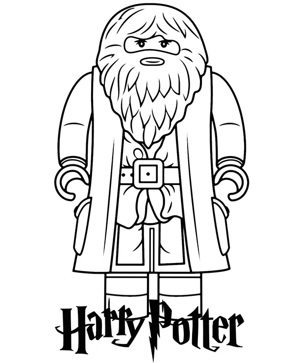 lego harry potter rubeus hagrid kolorowanka