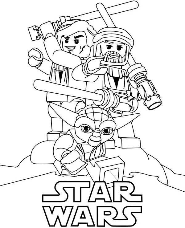 lego jedi star wars ludziki kolorowanka