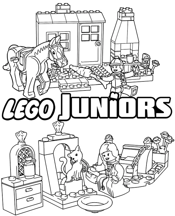 lego juniors dla dziewczynki kolorowanka