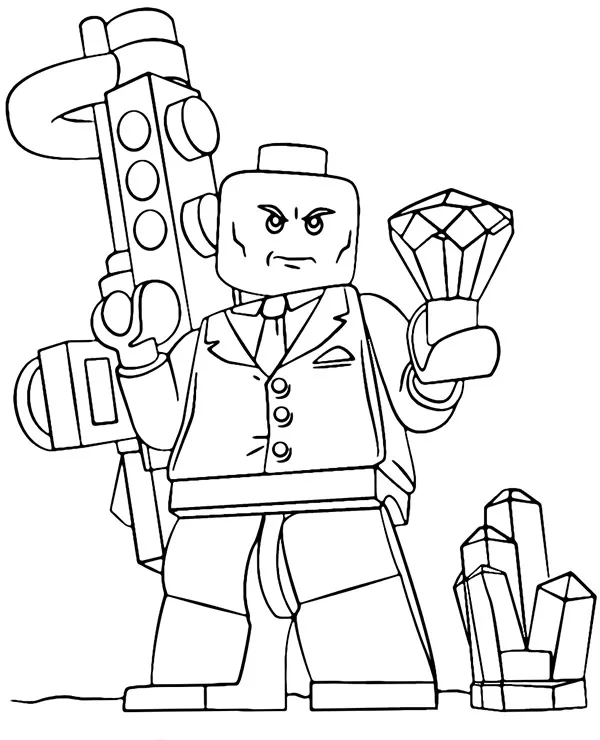 lego kolorowanka rabus lex luthor