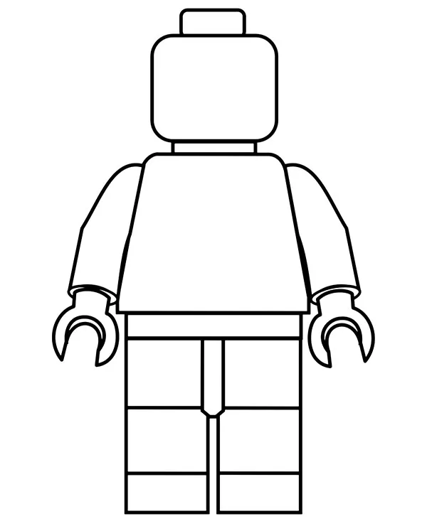 lego ludzik projekt kolorowanka