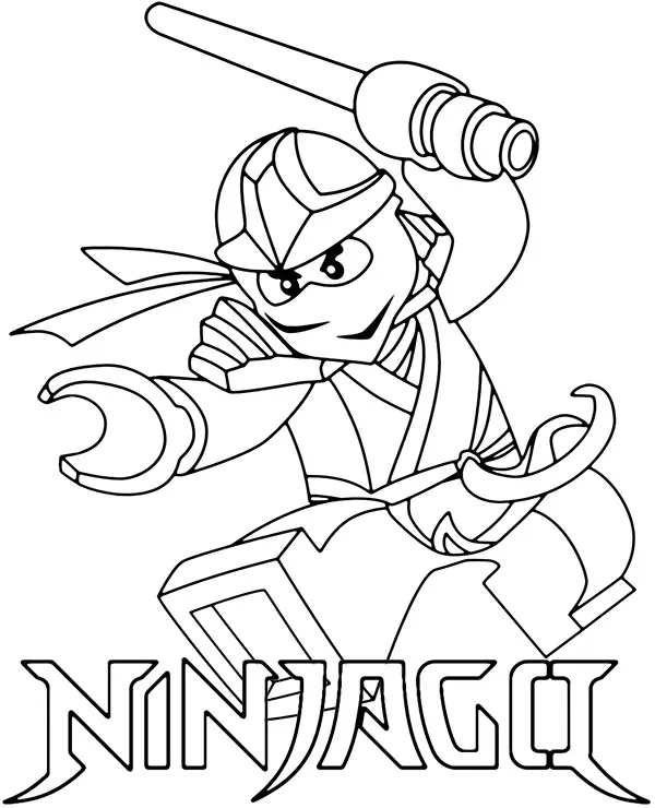 lego ninjago ludzik atak kolorowanka do druku
