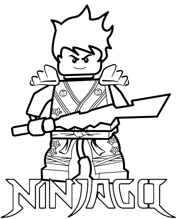 lego ninjago ludzik miecz kolorowanka do druku