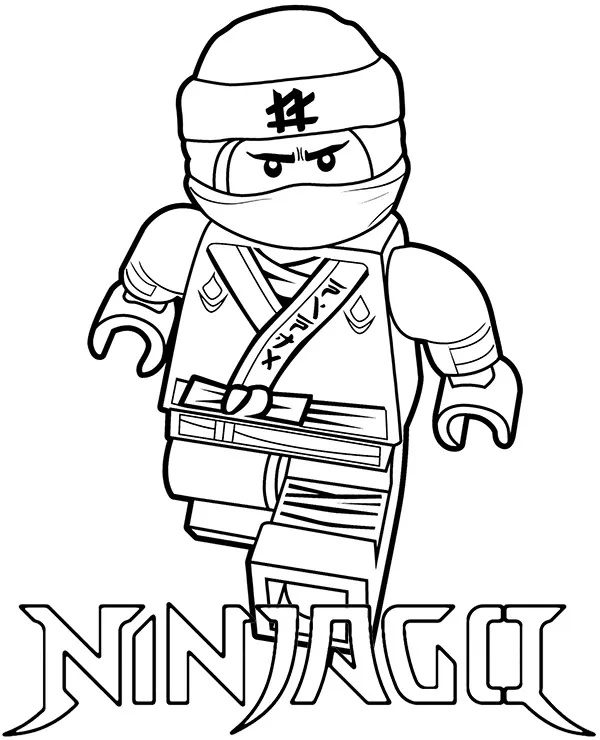 lego ninjago ludzik ninja biegnie kolorowanka do druku