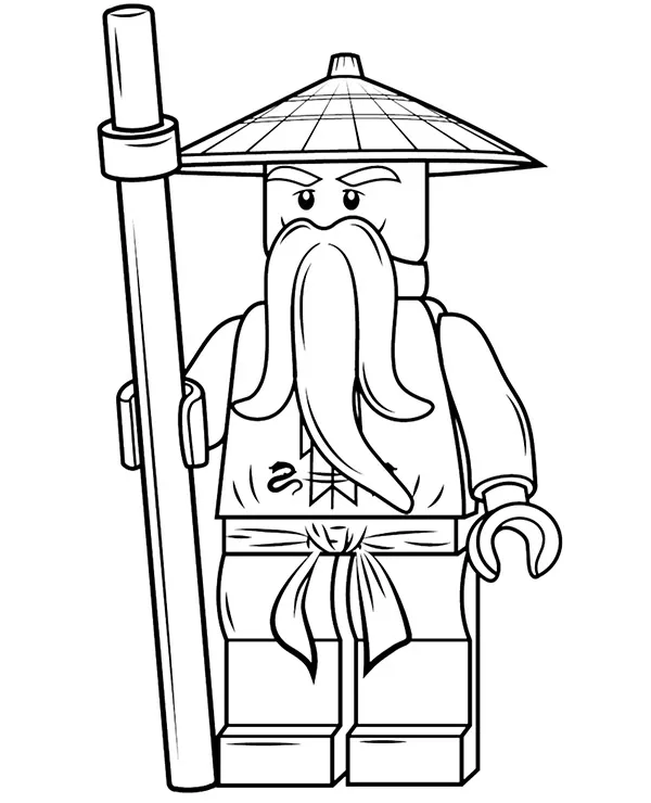 lego ninjago sensei wu kolorowanka