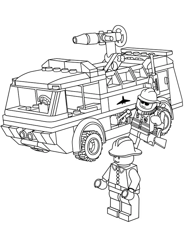 lego straz pozarna kolorowanka
