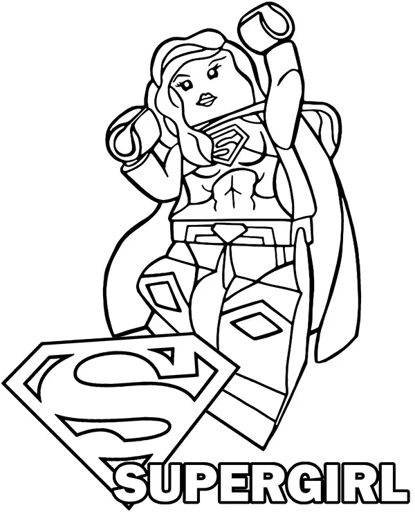 lego supergirl kolorowanka