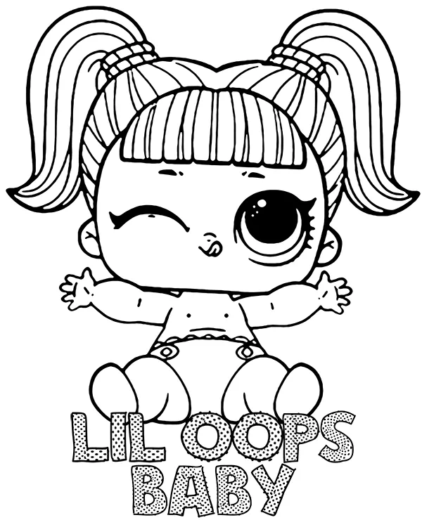 lil oops lalka lol surprise kolorowanka