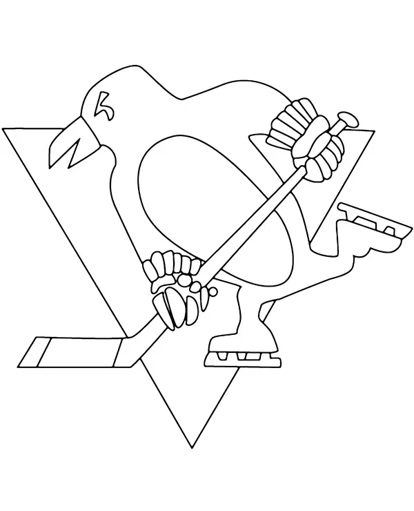 logo Pittsburgh Penguins nhl kolorowanka