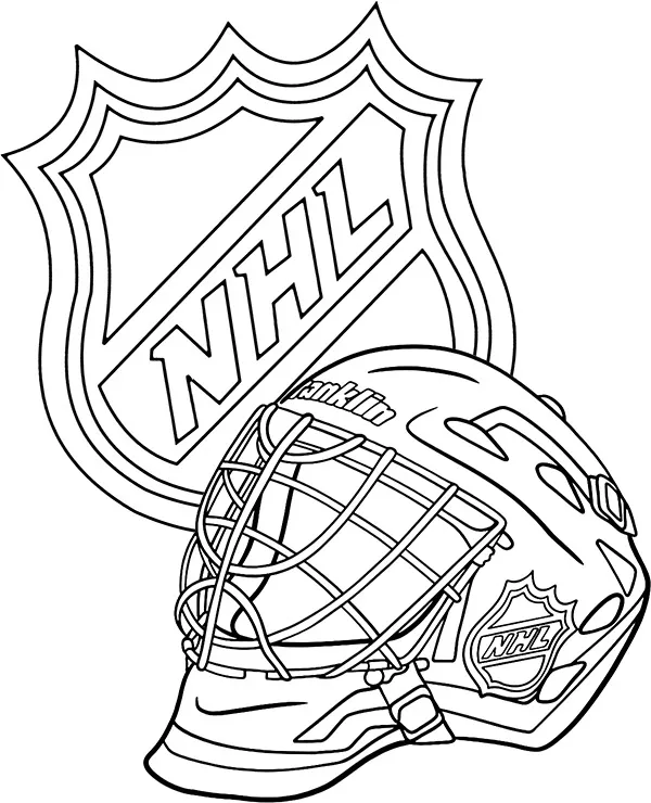 logo a nhl kask kolorowanka
