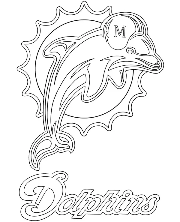 logo miami dolphins kolorowanka