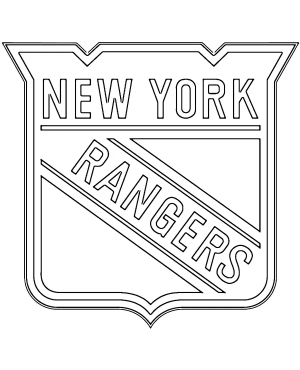 logo new york rangers nhl kolorowanka