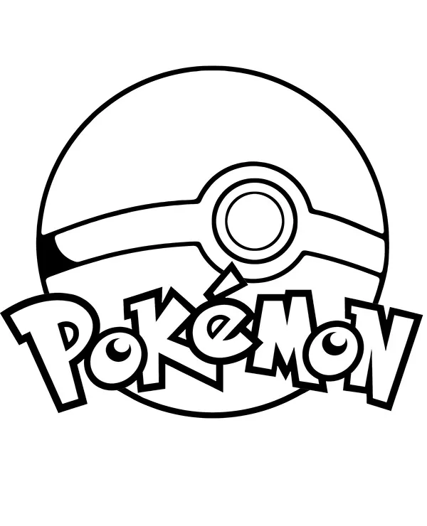 logo pokemon pokeball kolorowanka