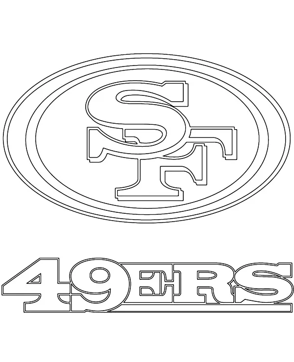 logo san francisco 49ers kolorowanka