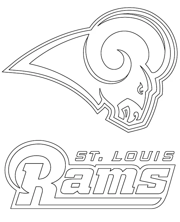 logo st louis rams kolorowanka