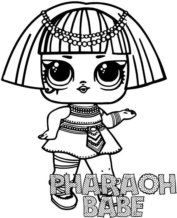 lol surprise lalka pharaoh babe kolorowanka