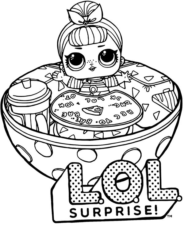 lol surprise logo i lalka kolorowanka