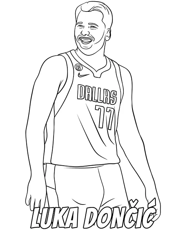 Luka Doncic kolorowanka nba