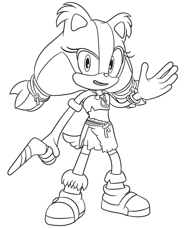 malowanka Sonic Sticks the Badger