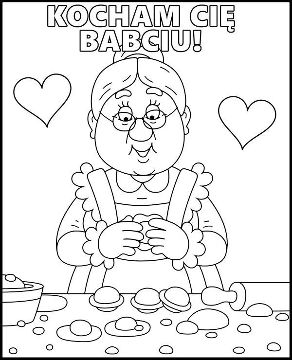 malowanka dzien babci ciasteczka
