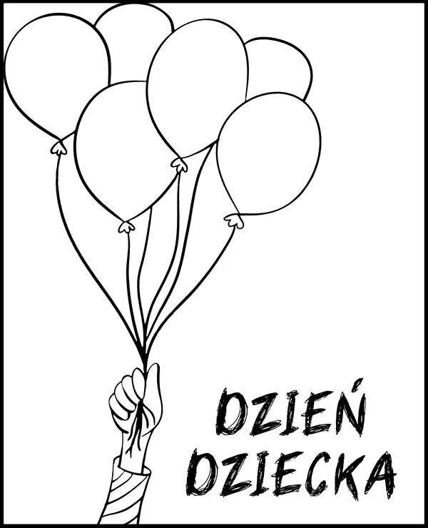 malowanka dzien dziecka balony