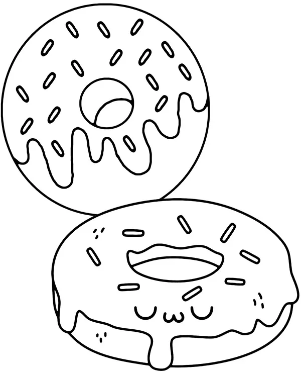 malowanka jedzenie donut paczki amerykanskie