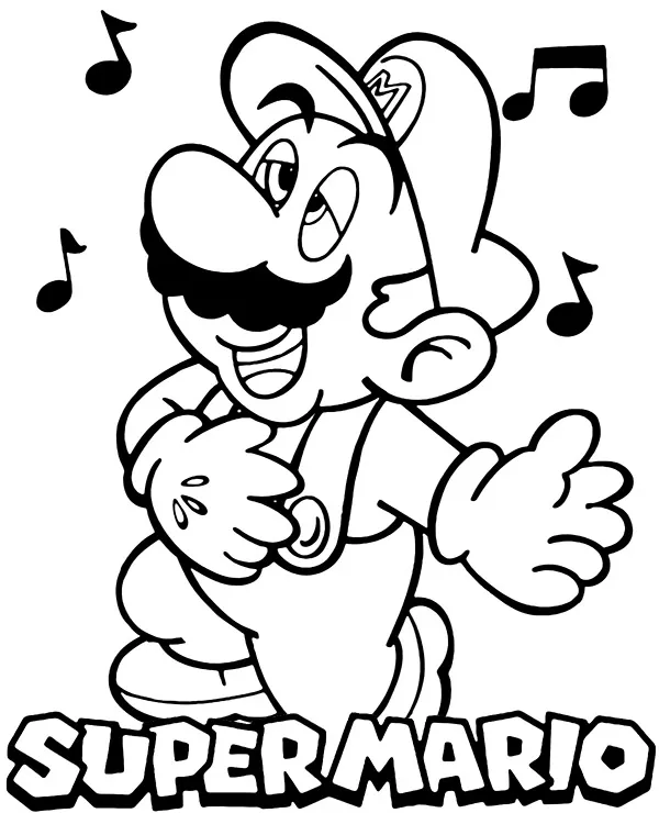 malowanka mario muzyka